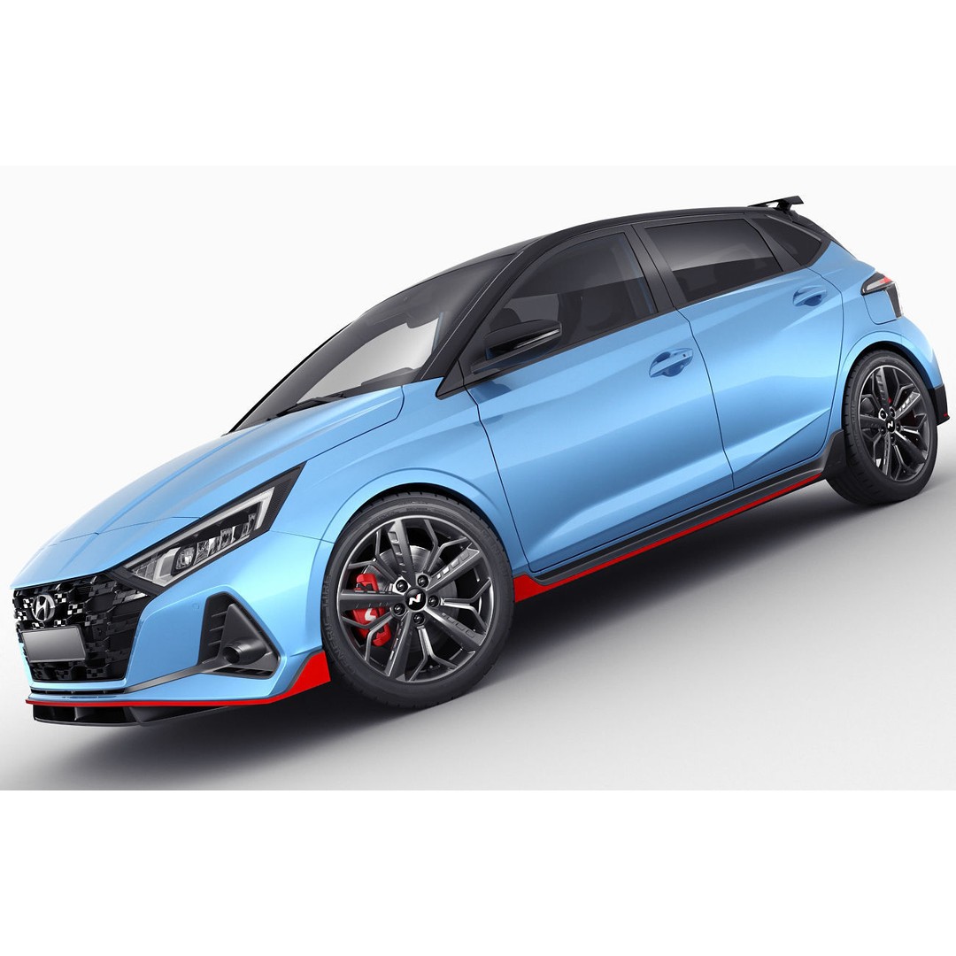 Hyundai i20 N 3D Model – Realistic Sport Car, Multiple Formats - View 11