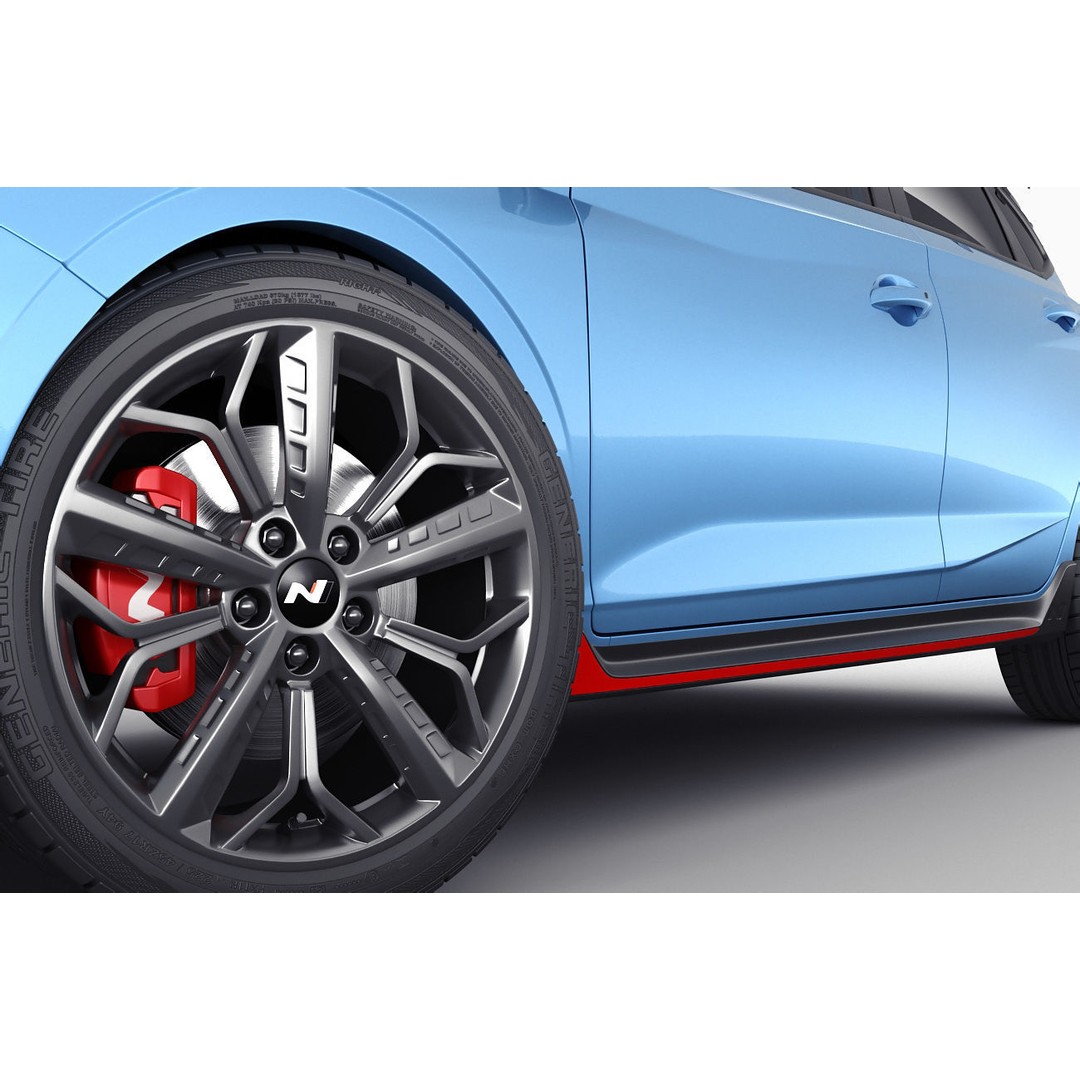 Hyundai i20 N 3D Model – Realistic Sport Car, Multiple Formats - View 13