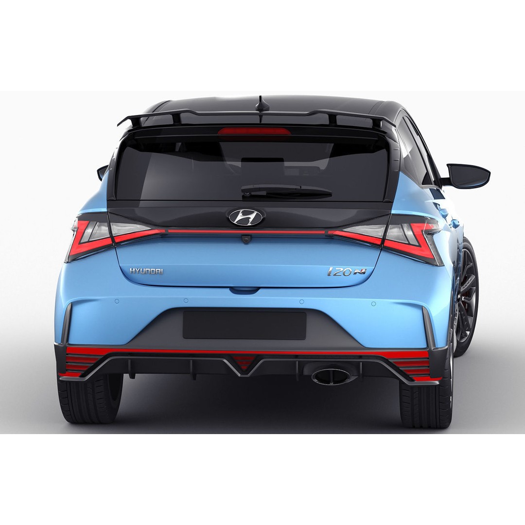Hyundai i20 N 3D Model – Realistic Sport Car, Multiple Formats - View 16