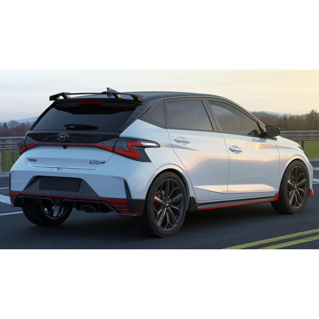 Hyundai i20 N 3D Model – Realistic Sport Car, Multiple Formats - View 20