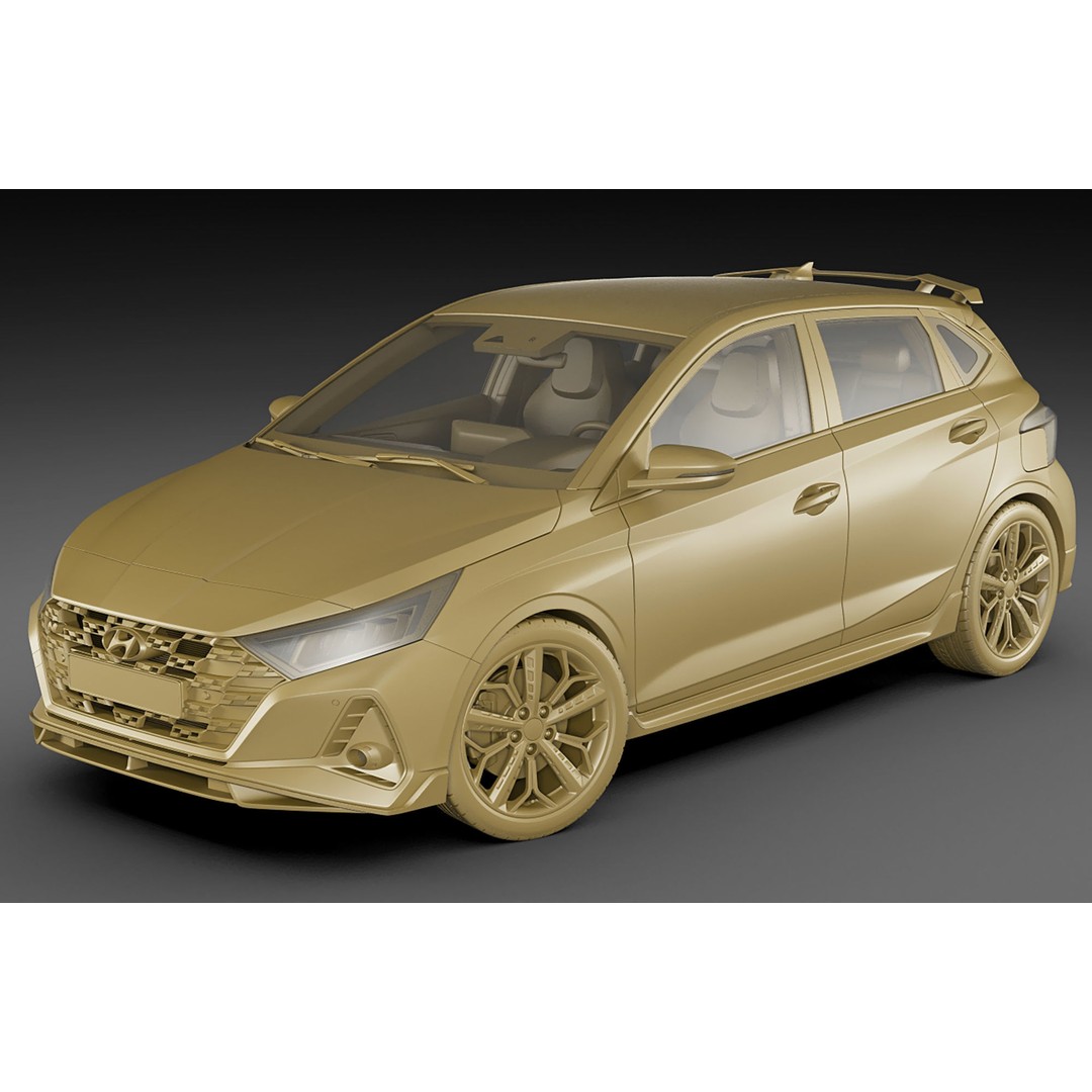 Hyundai i20 N 3D Model – Realistic Sport Car, Multiple Formats - View 21