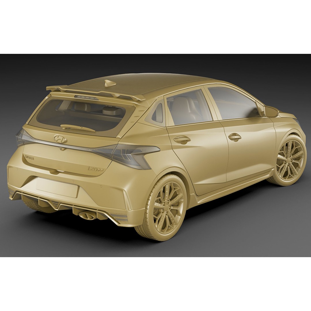 Hyundai i20 N 3D Model – Realistic Sport Car, Multiple Formats - View 22