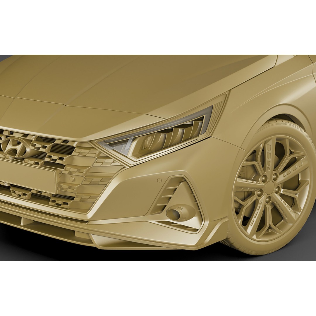Hyundai i20 N 3D Model – Realistic Sport Car, Multiple Formats - View 23