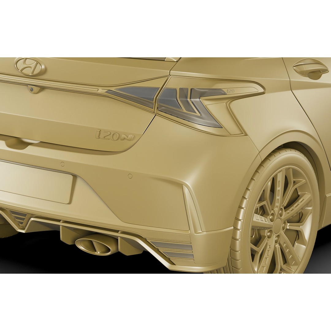 Hyundai i20 N 3D Model – Realistic Sport Car, Multiple Formats - View 24