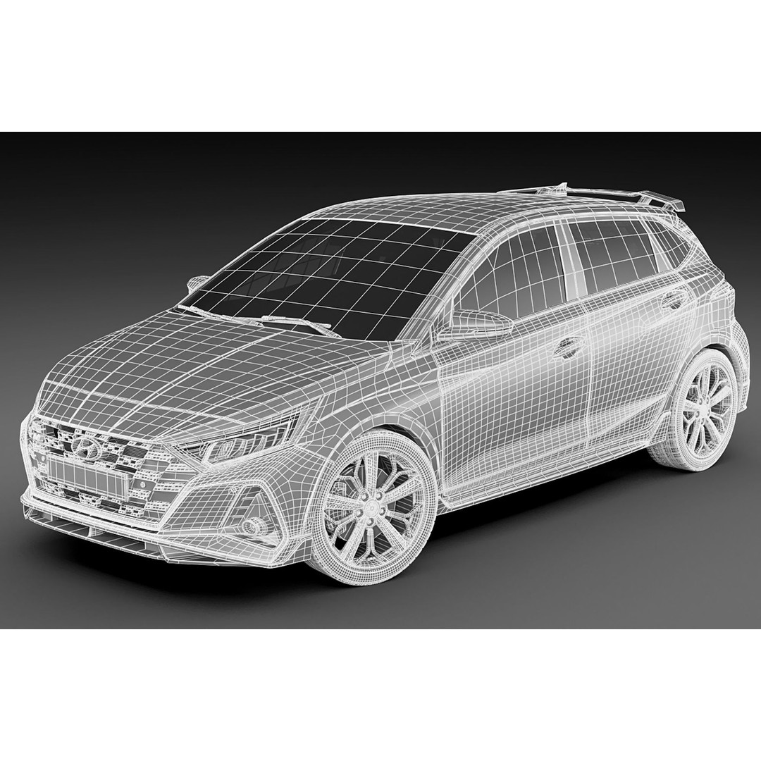 Hyundai i20 N 3D Model – Realistic Sport Car, Multiple Formats - View 25