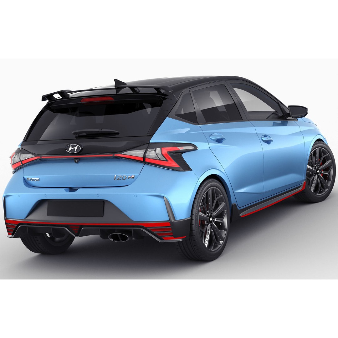 Hyundai i20 N 3D Model – Realistic Sport Car, Multiple Formats - View 3