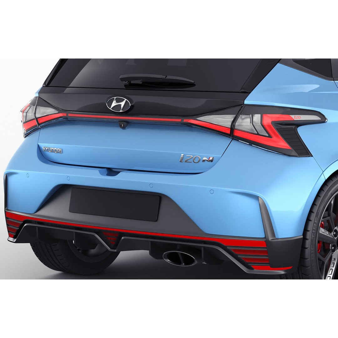 Hyundai i20 N 3D Model – Realistic Sport Car, Multiple Formats - View 7