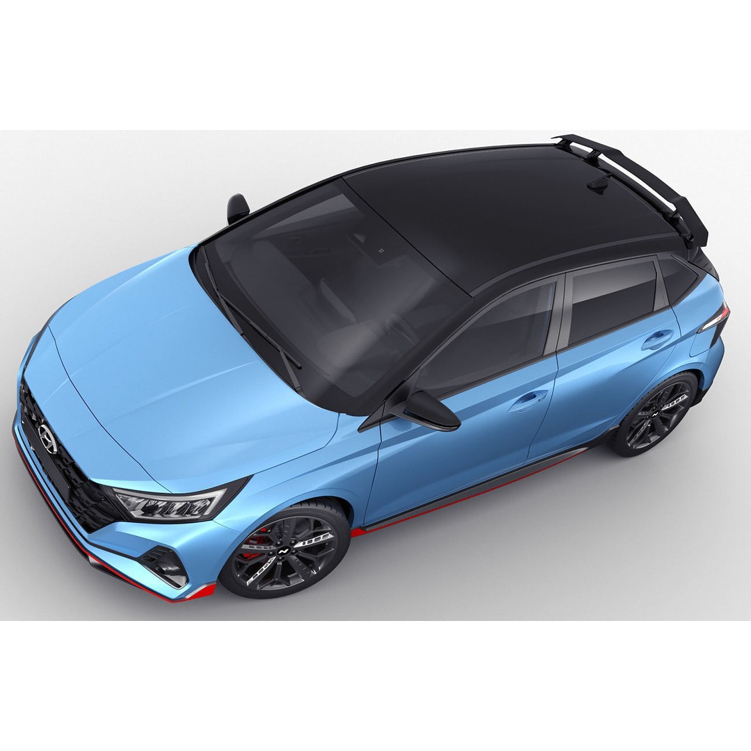 Hyundai i20 N 3D Model – Realistic Sport Car, Multiple Formats - View 9