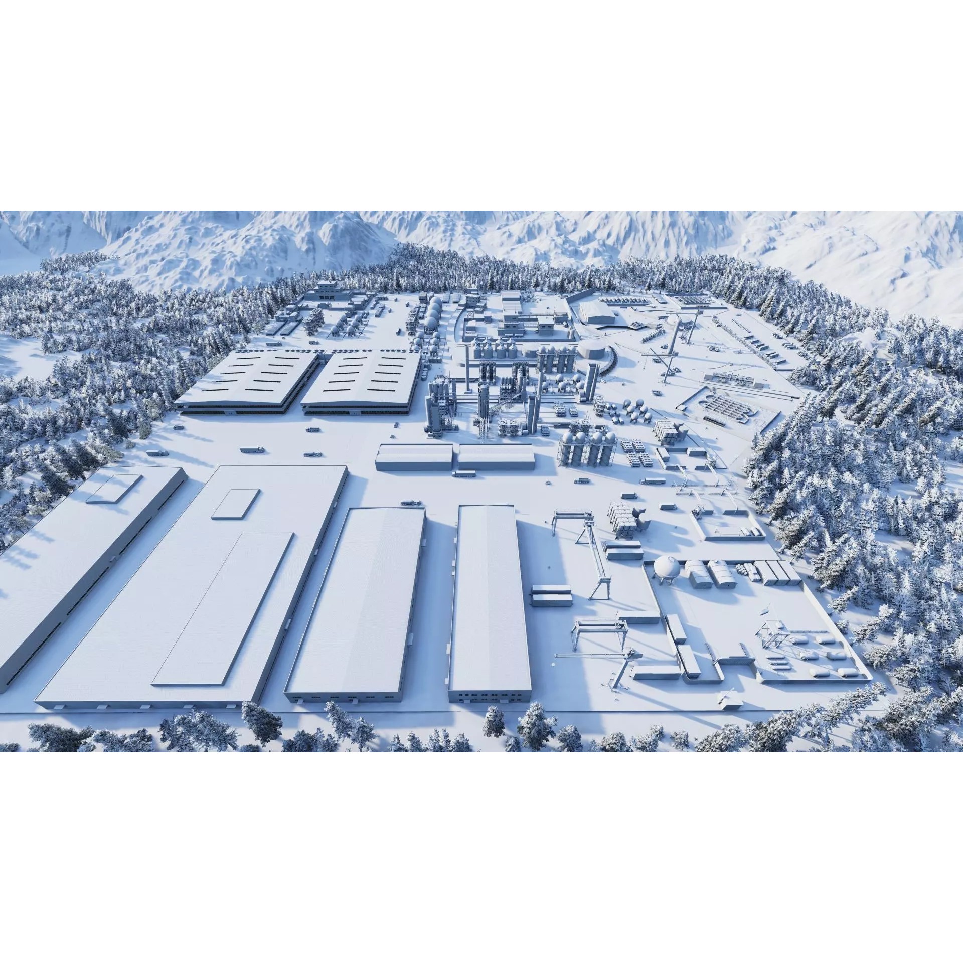 Industrial Factory-Petrochemical Complex - Game-Ready 3D Model - View 12