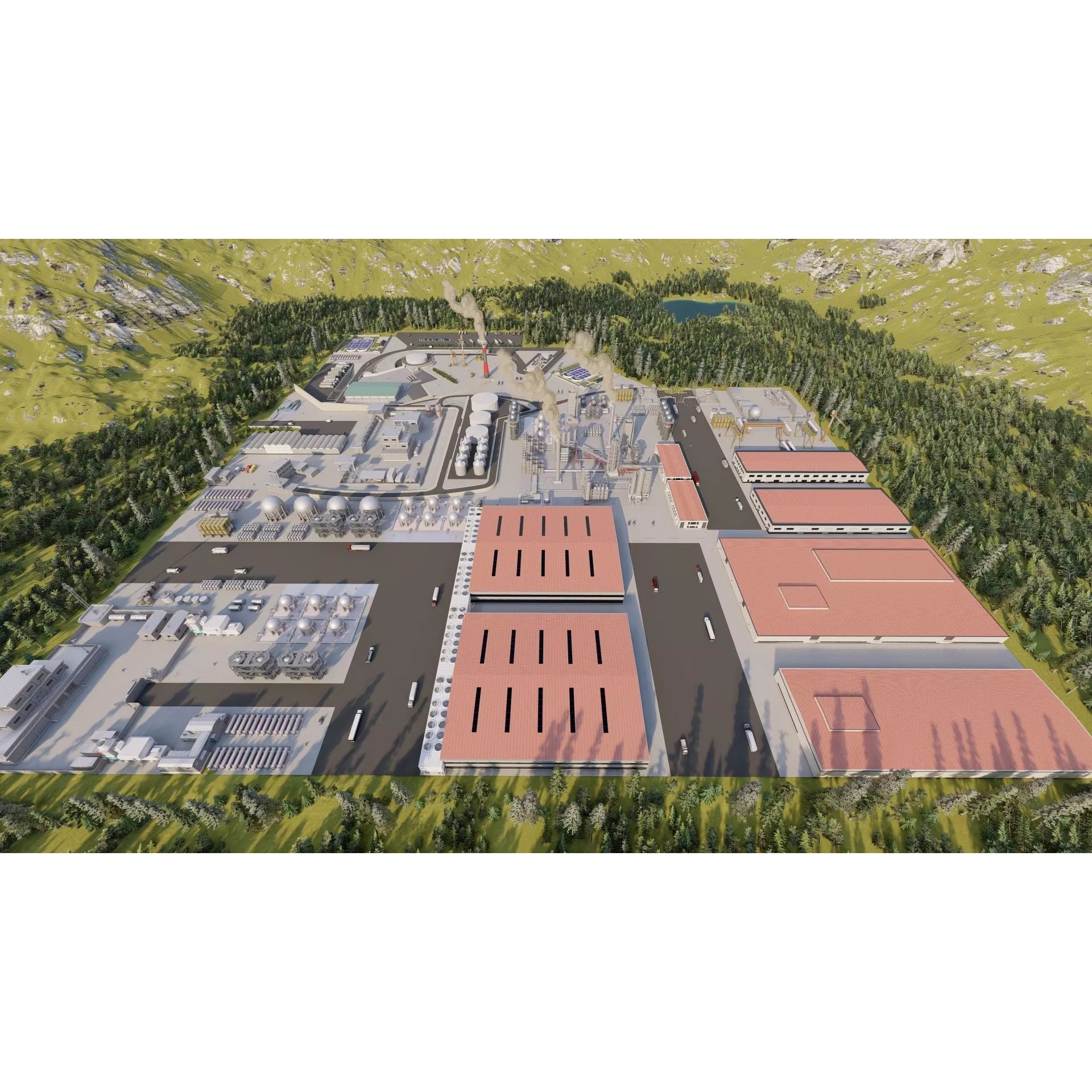 Industrial Factory-Petrochemical Complex - Game-Ready 3D Model - View 14