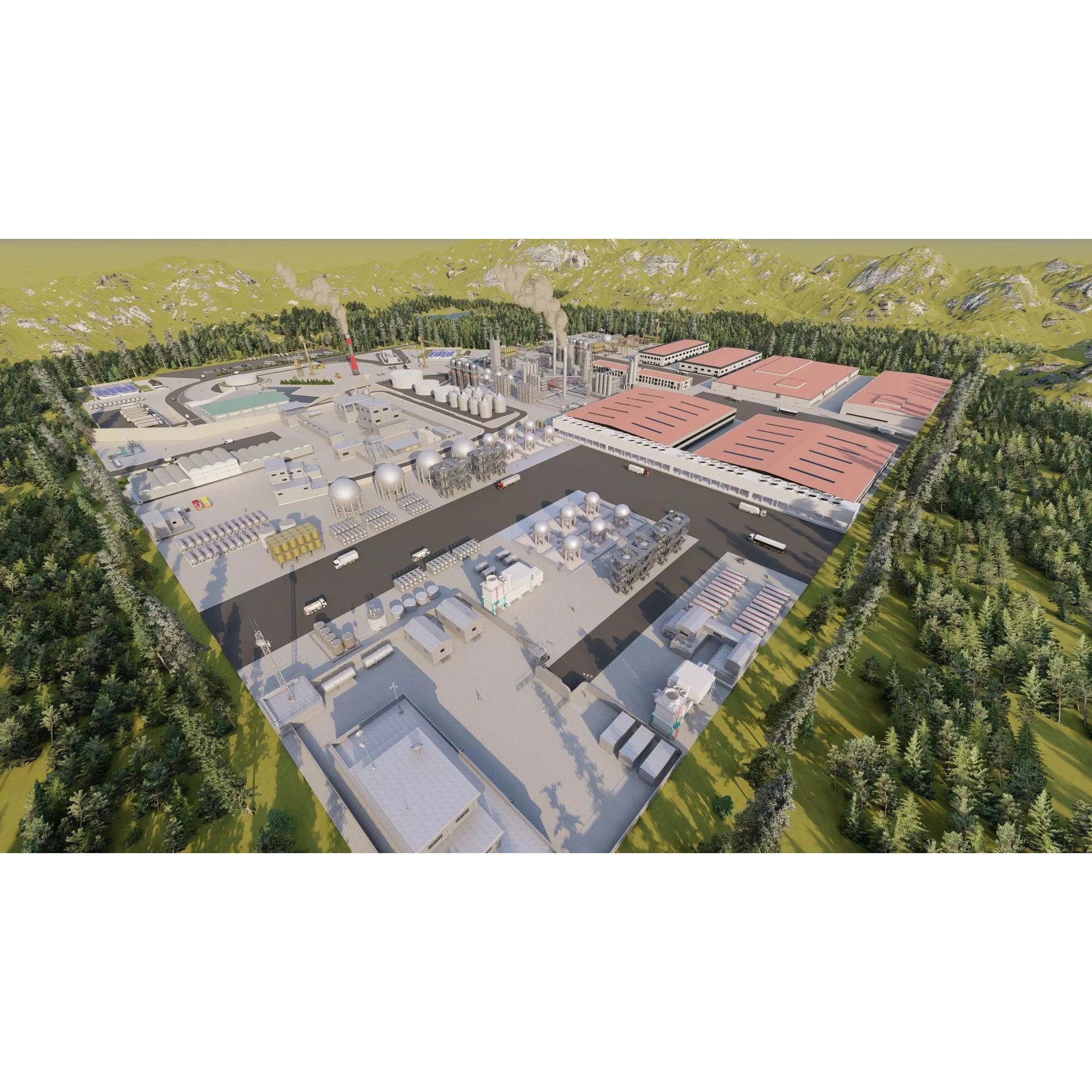 Industrial Factory-Petrochemical Complex - Game-Ready 3D Model - View 18