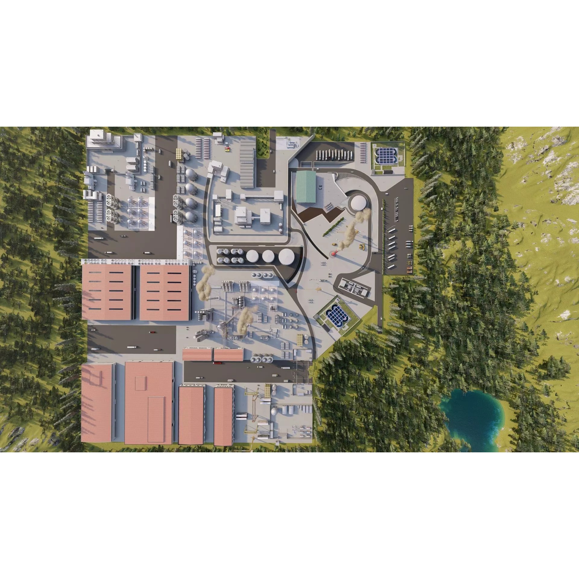 Industrial Factory-Petrochemical Complex - Game-Ready 3D Model - View 25
