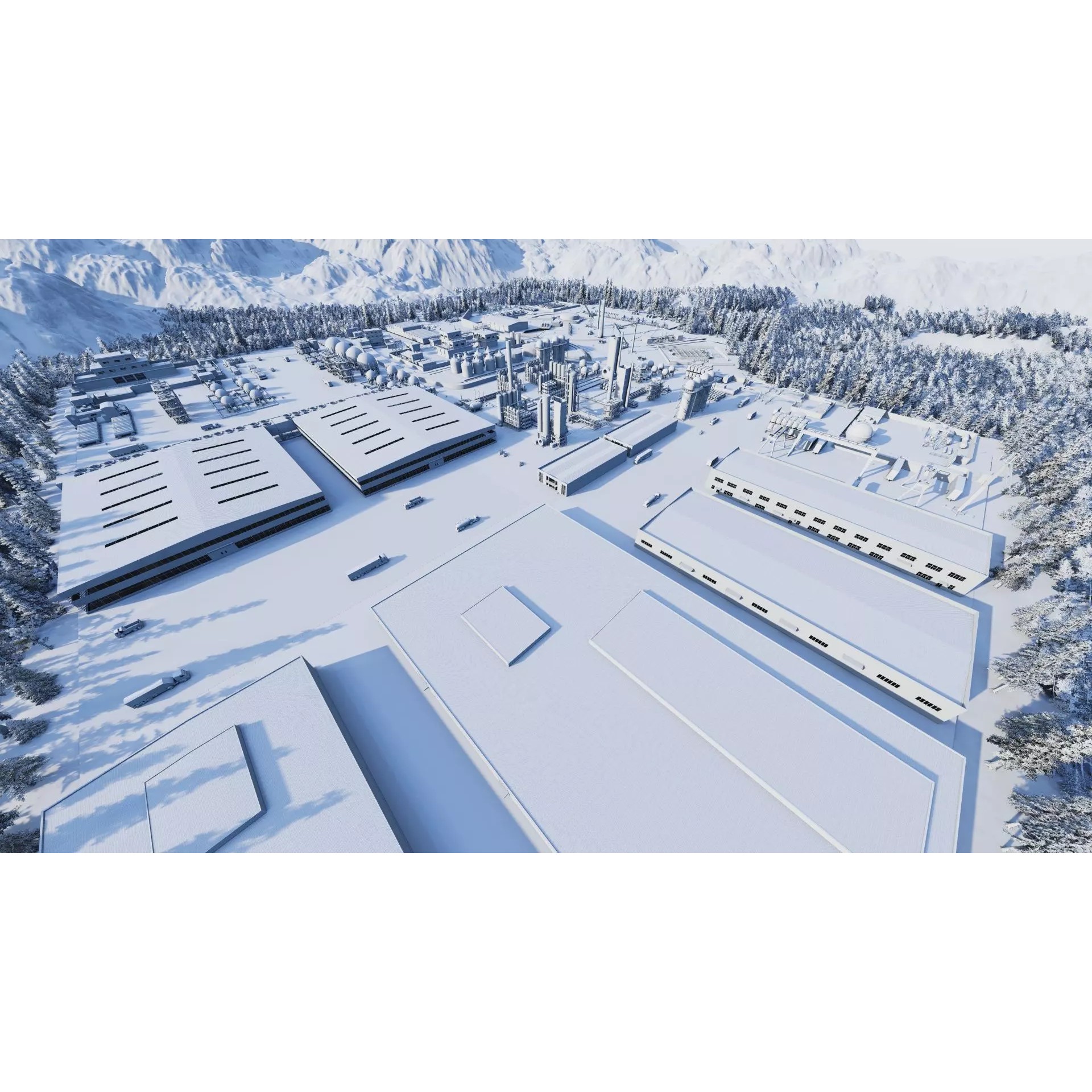 Industrial Factory-Petrochemical Complex - Game-Ready 3D Model - View 27
