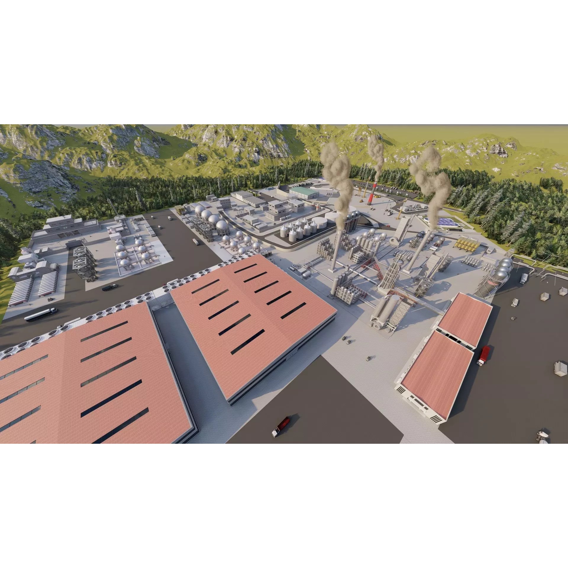 Industrial Factory-Petrochemical Complex - Game-Ready 3D Model - View 29