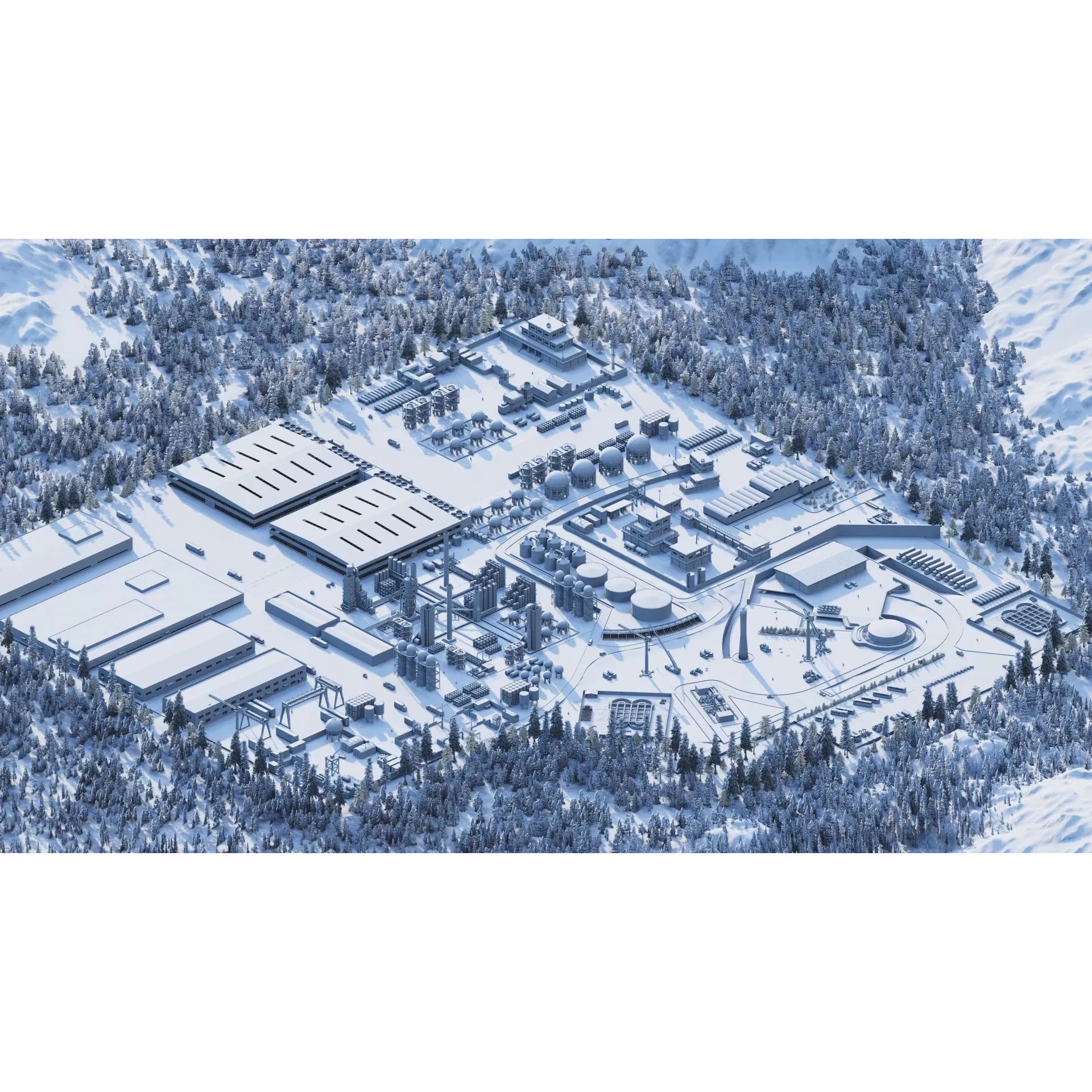 Industrial Factory-Petrochemical Complex - Game-Ready 3D Model - View 31