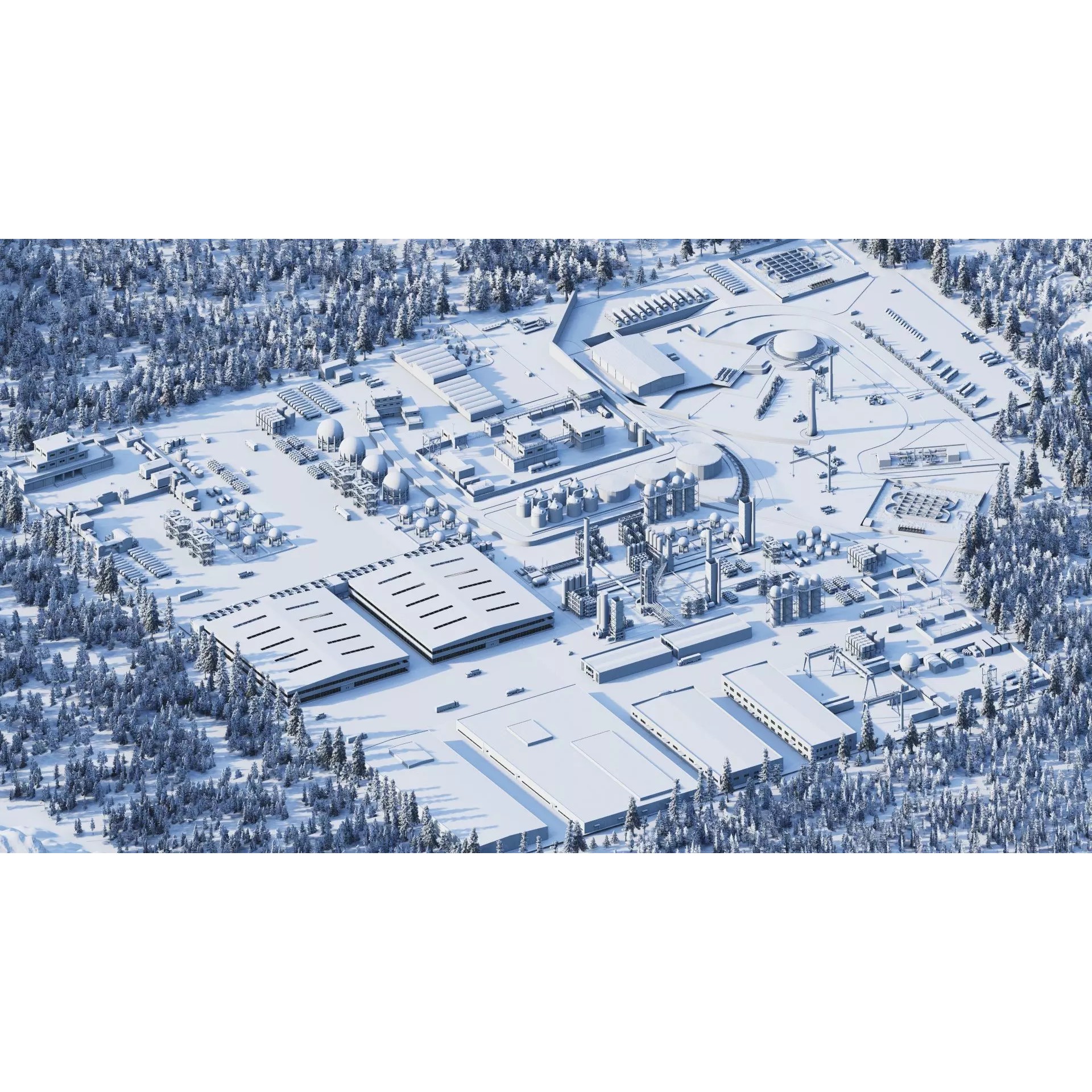 Industrial Factory-Petrochemical Complex - Game-Ready 3D Model - View 33