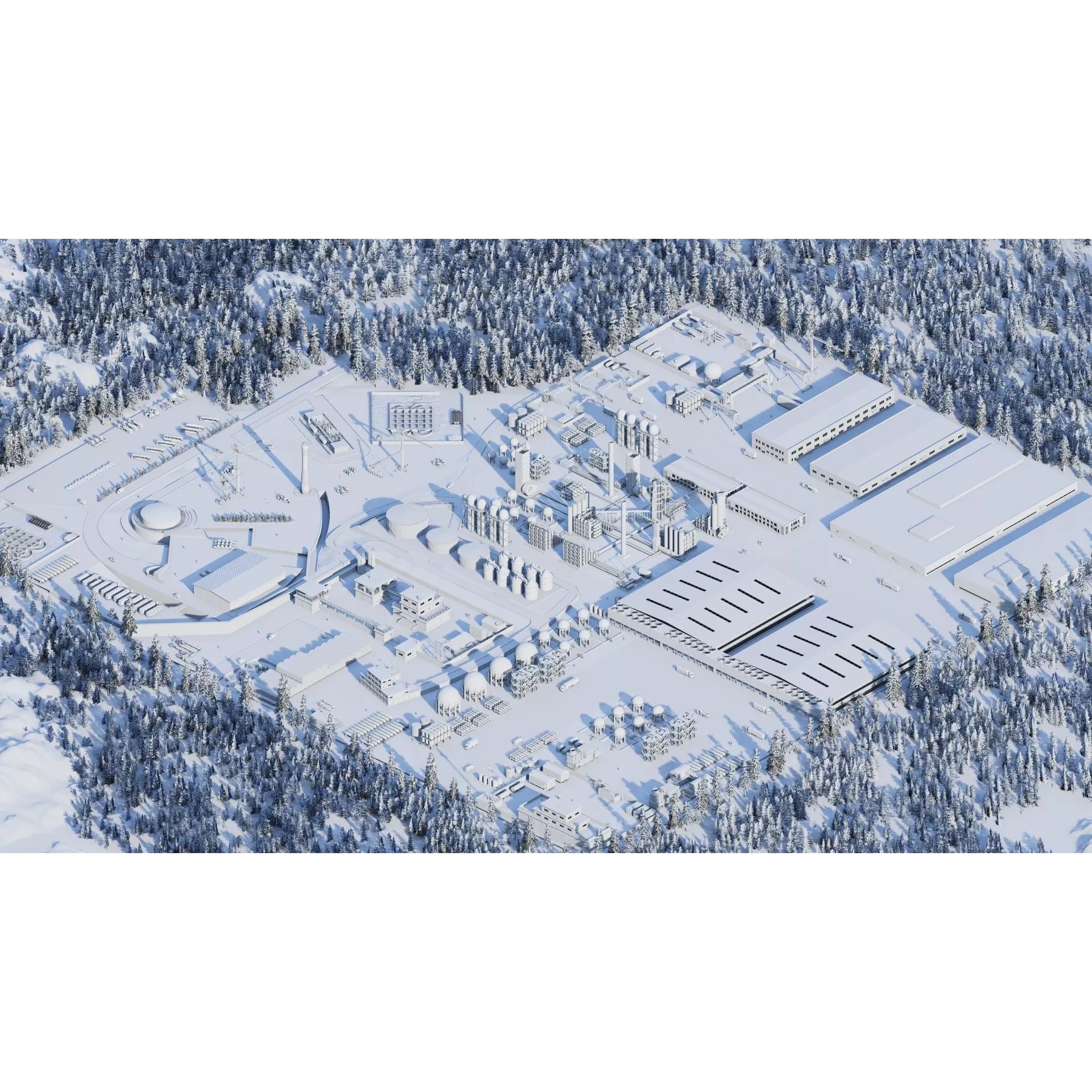 Industrial Factory-Petrochemical Complex - Game-Ready 3D Model - View 35