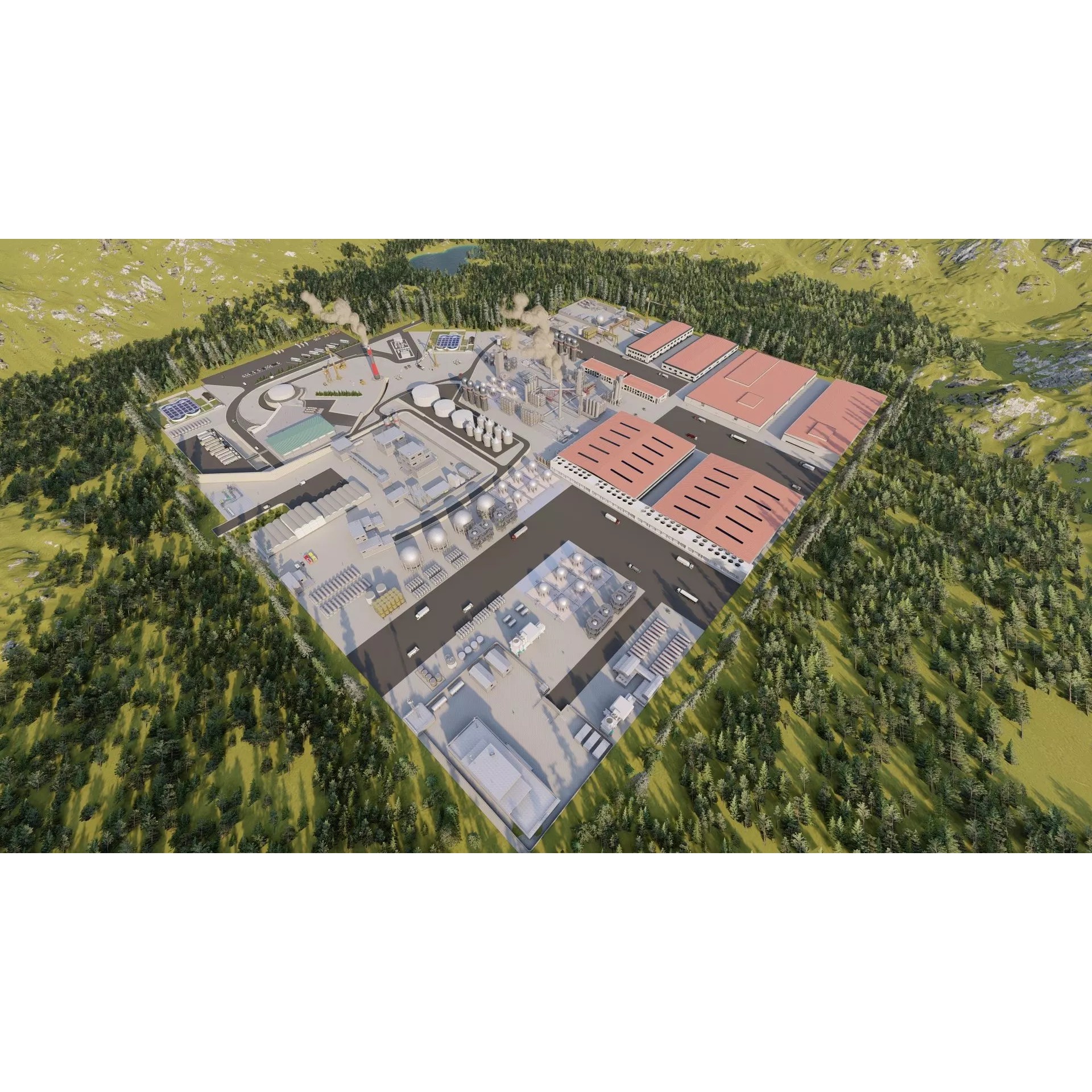 Industrial Factory-Petrochemical Complex - Game-Ready 3D Model - View 36