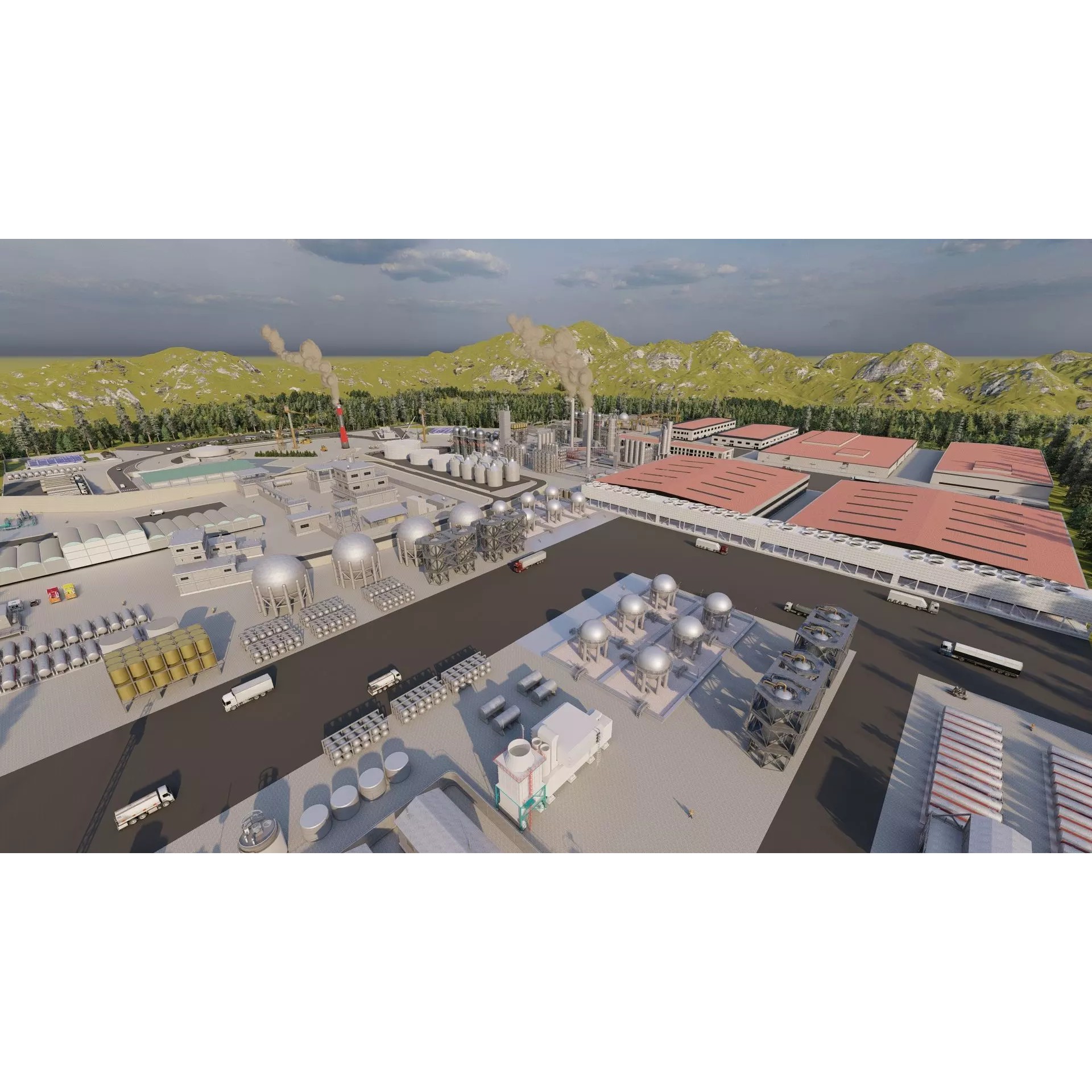 Industrial Factory-Petrochemical Complex - Game-Ready 3D Model - View 38