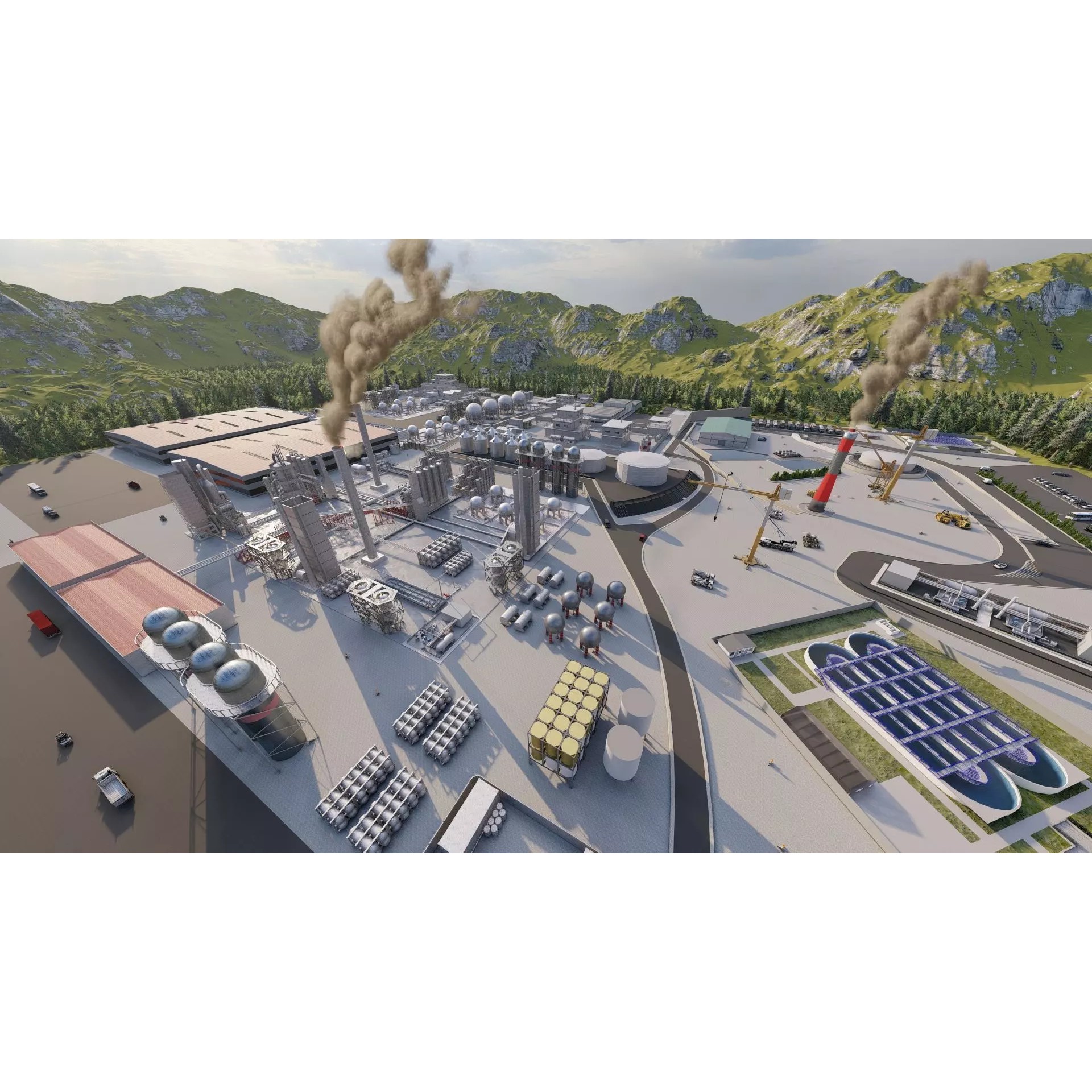 Industrial Factory-Petrochemical Complex - Game-Ready 3D Model - View 42