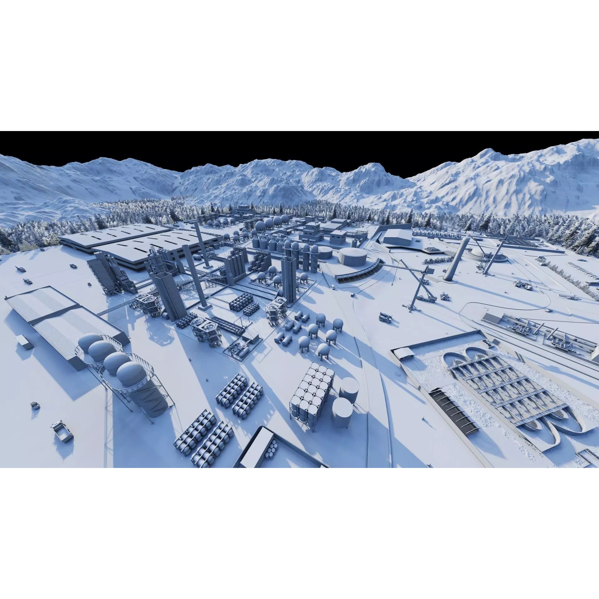 Industrial Factory-Petrochemical Complex - Game-Ready 3D Model - View 43