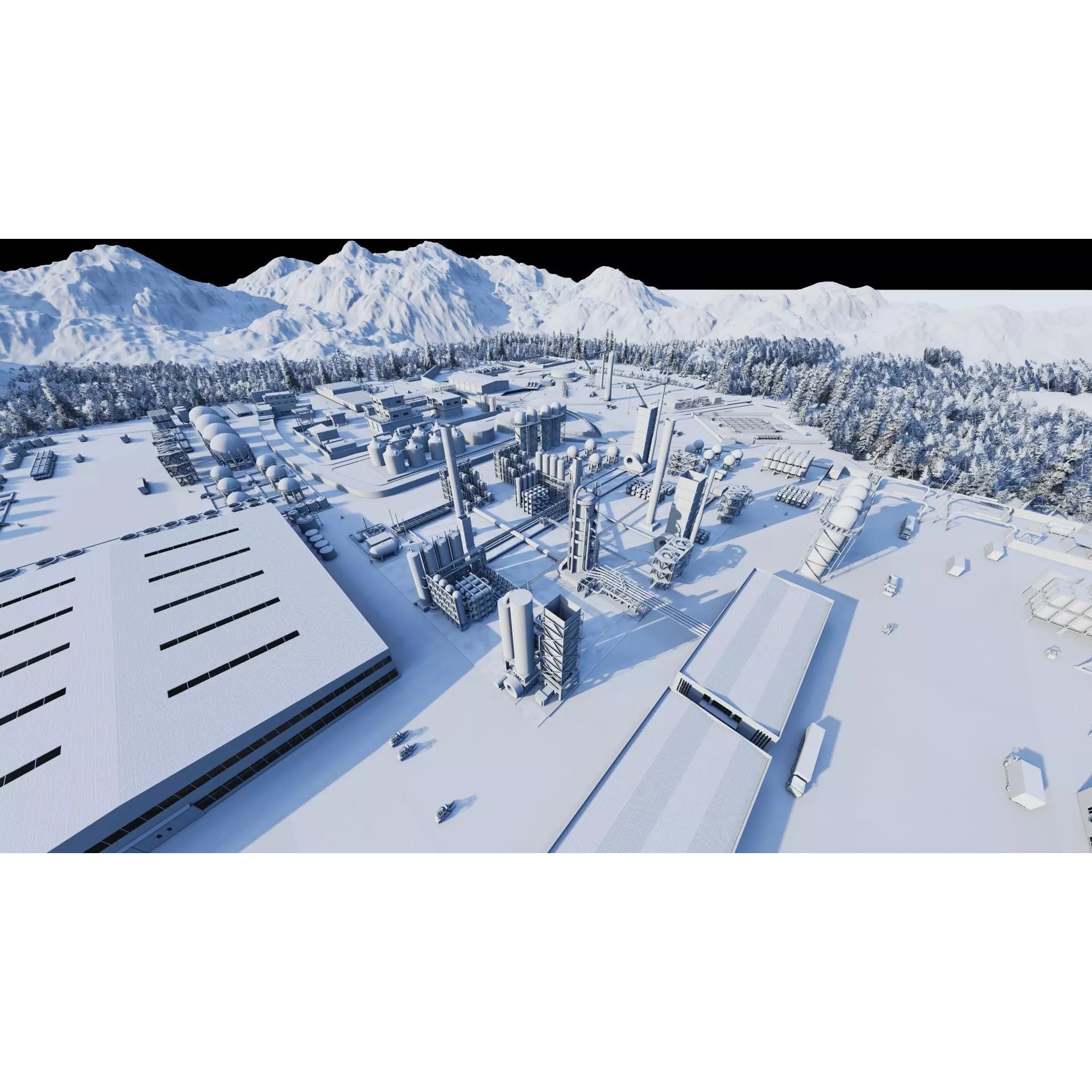 Industrial Factory-Petrochemical Complex - Game-Ready 3D Model - View 44