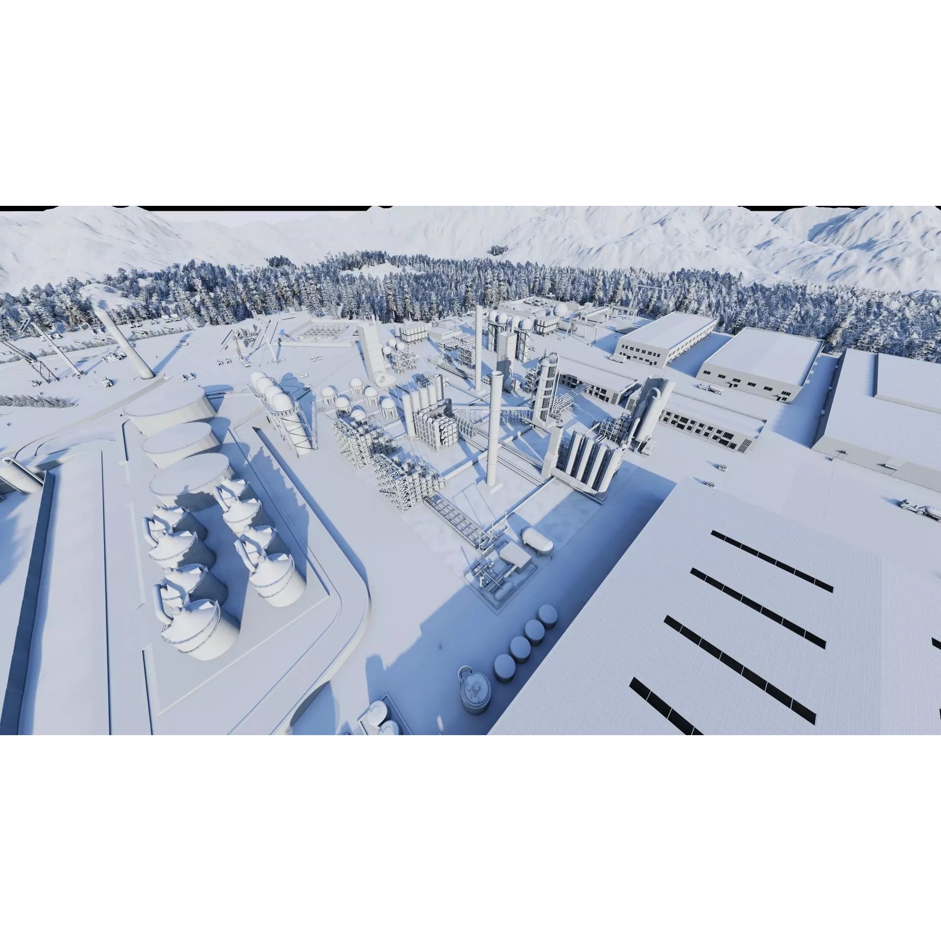 Industrial Factory-Petrochemical Complex - Game-Ready 3D Model - View 45
