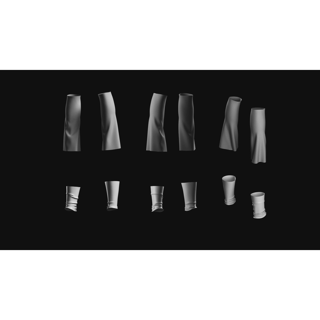 Basemesh Short Collection 3D Model – High Poly Clothing Assets, FBX & OBJ - View 11