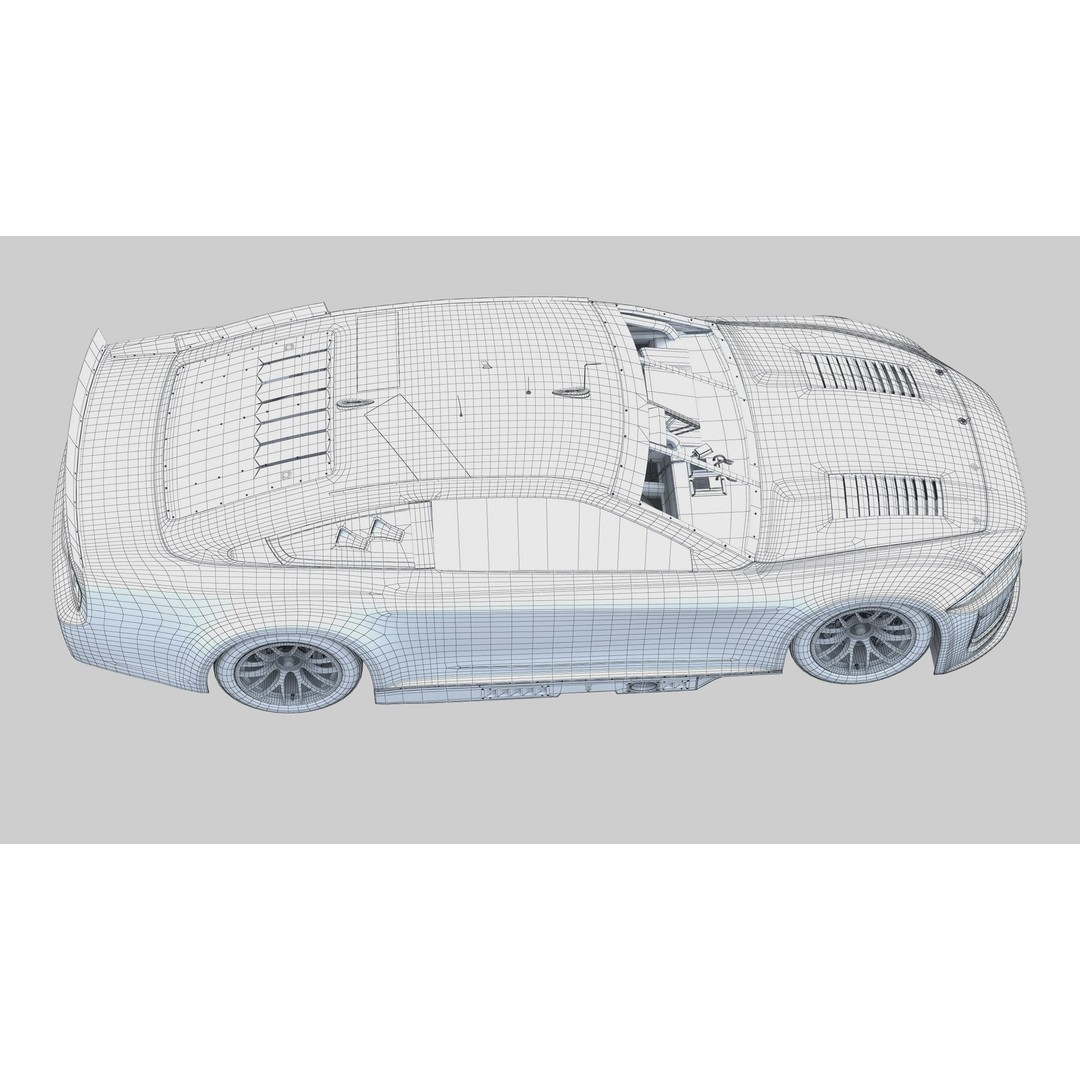 Nascar Mustang 2024 3D Model – High Poly Racing Car, FBX, OBJ - View 18