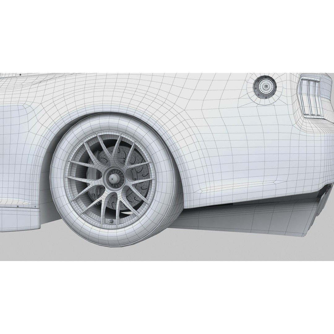 Nascar Mustang 2024 3D Model – High Poly Racing Car, FBX, OBJ - View 20