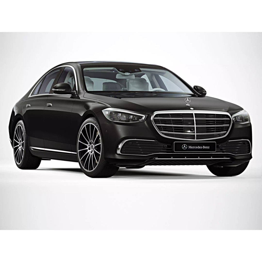 2021 Mercedes-Benz S-Class Short 3D Model – High Poly Game Asset, FBX, OBJ - View 2