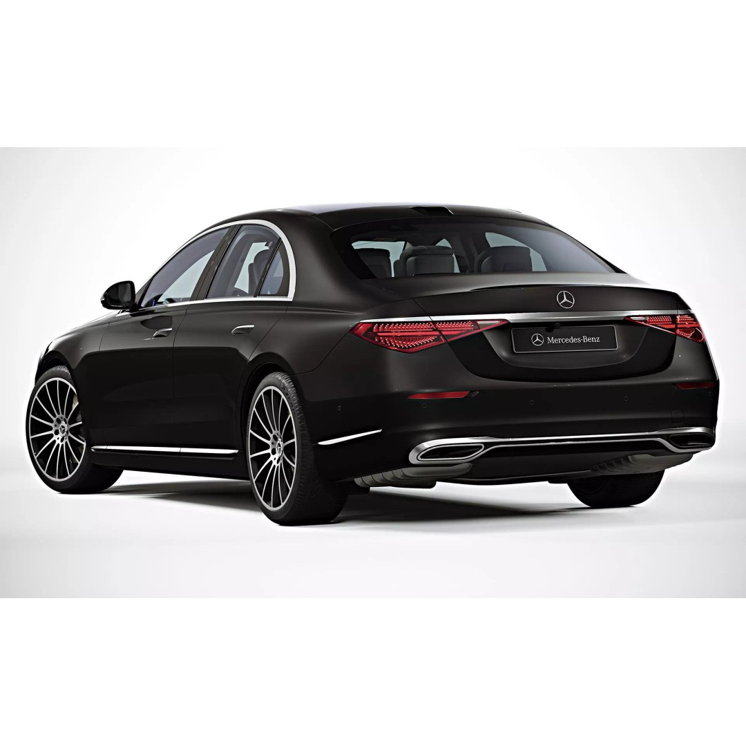2021 Mercedes-Benz S-Class Short 3D Model – High Poly Game Asset, FBX, OBJ - View 3