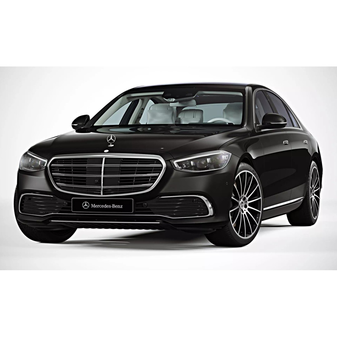 2021 Mercedes-Benz S-Class Short 3D Model – High Poly Game Asset, FBX, OBJ - View 6