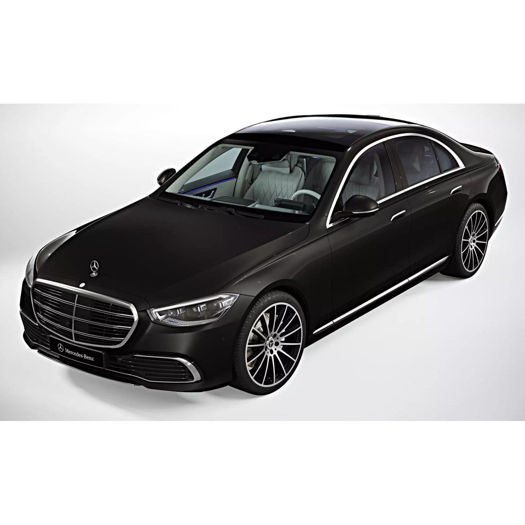 2021 Mercedes-Benz S-Class Short 3D Model – High Poly Game Asset, FBX, OBJ - View 8