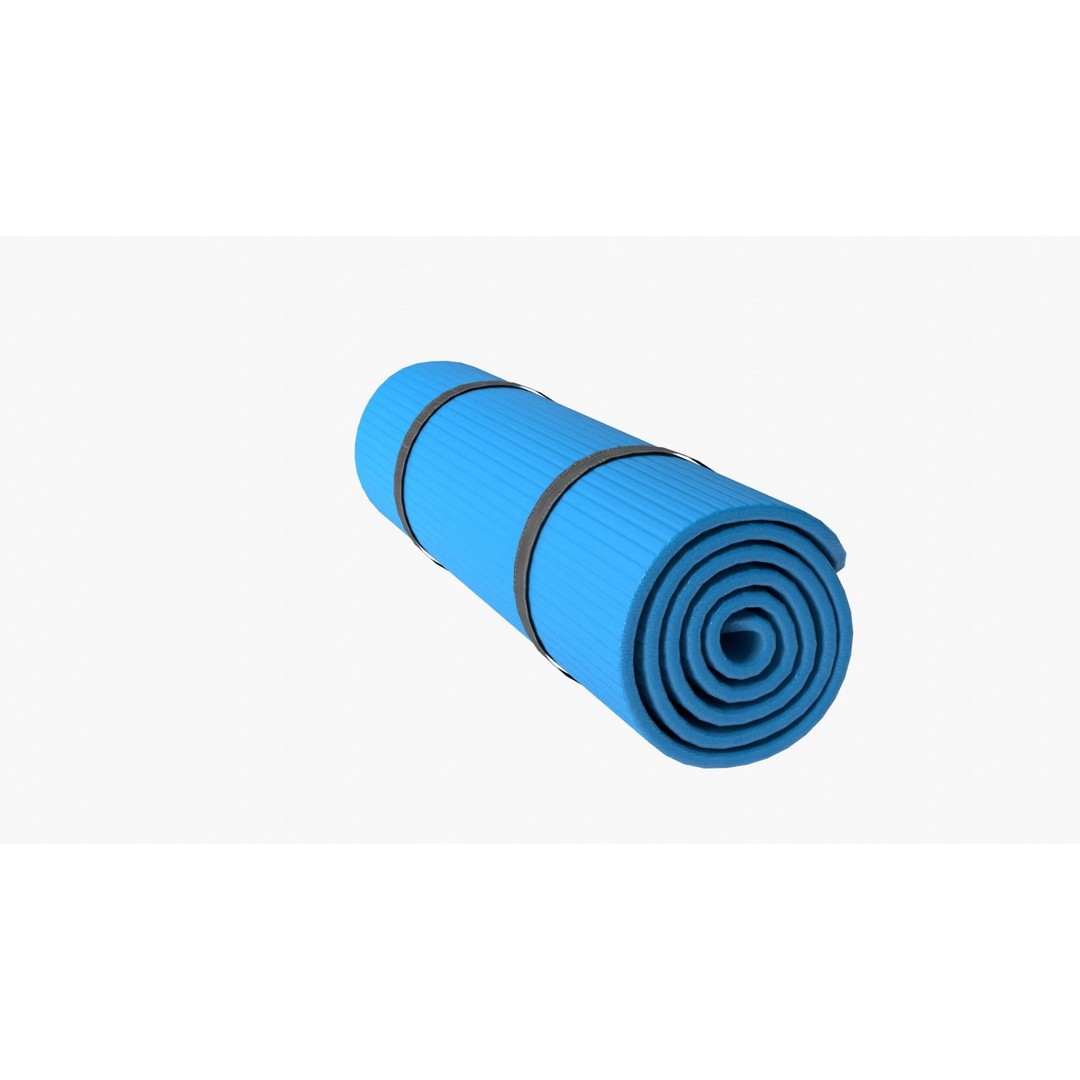Yoga Mat 3D Model – Low Poly PBR Asset for Exercise and Fitness - View 10