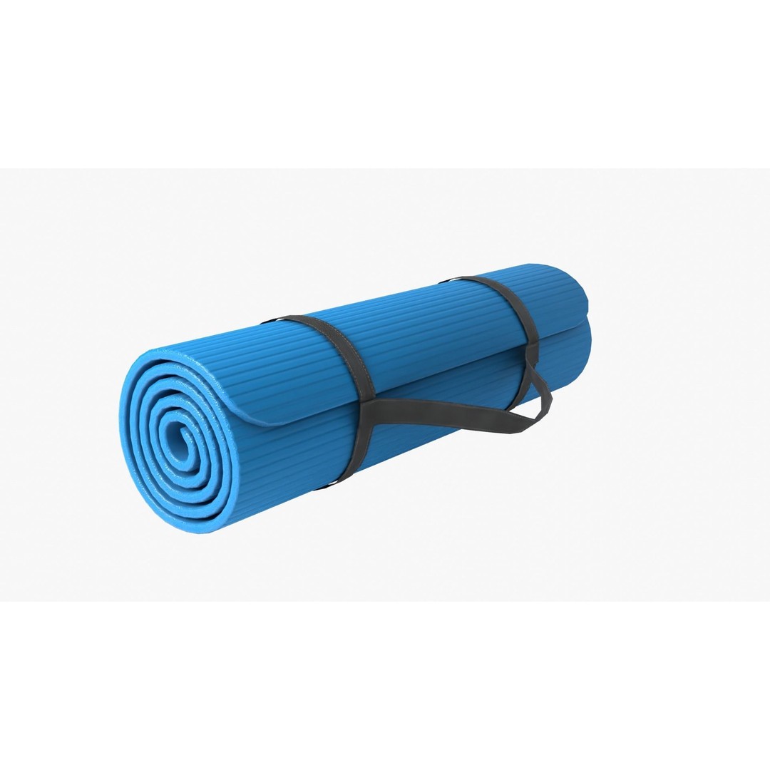 Yoga Mat 3D Model – Low Poly PBR Asset for Exercise and Fitness - View 12
