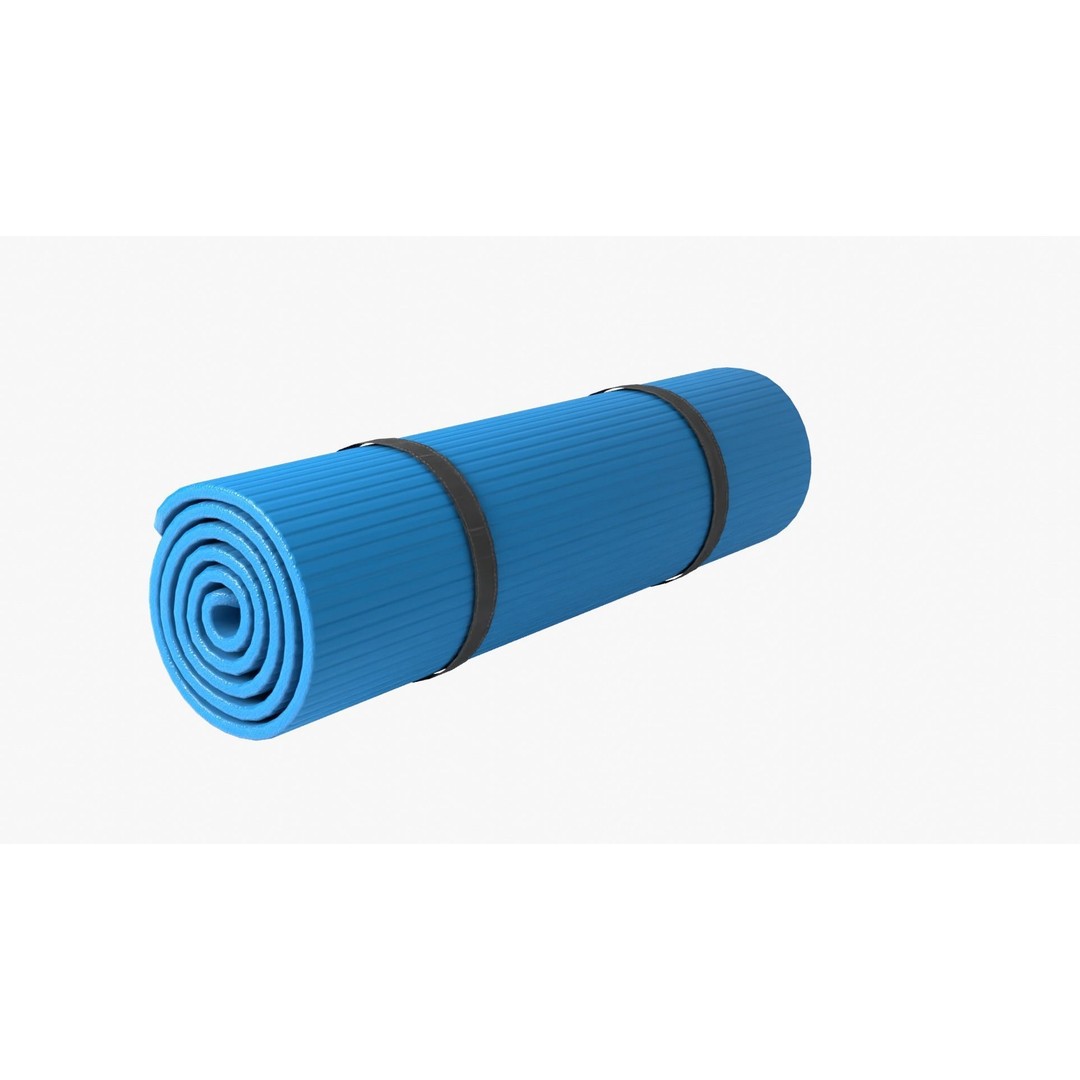 Yoga Mat 3D Model – Low Poly PBR Asset for Exercise and Fitness - View 6