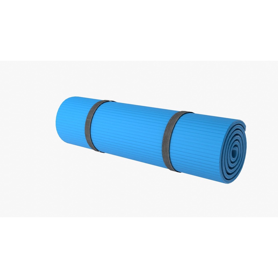 Yoga Mat 3D Model – Low Poly PBR Asset for Exercise and Fitness - View 9