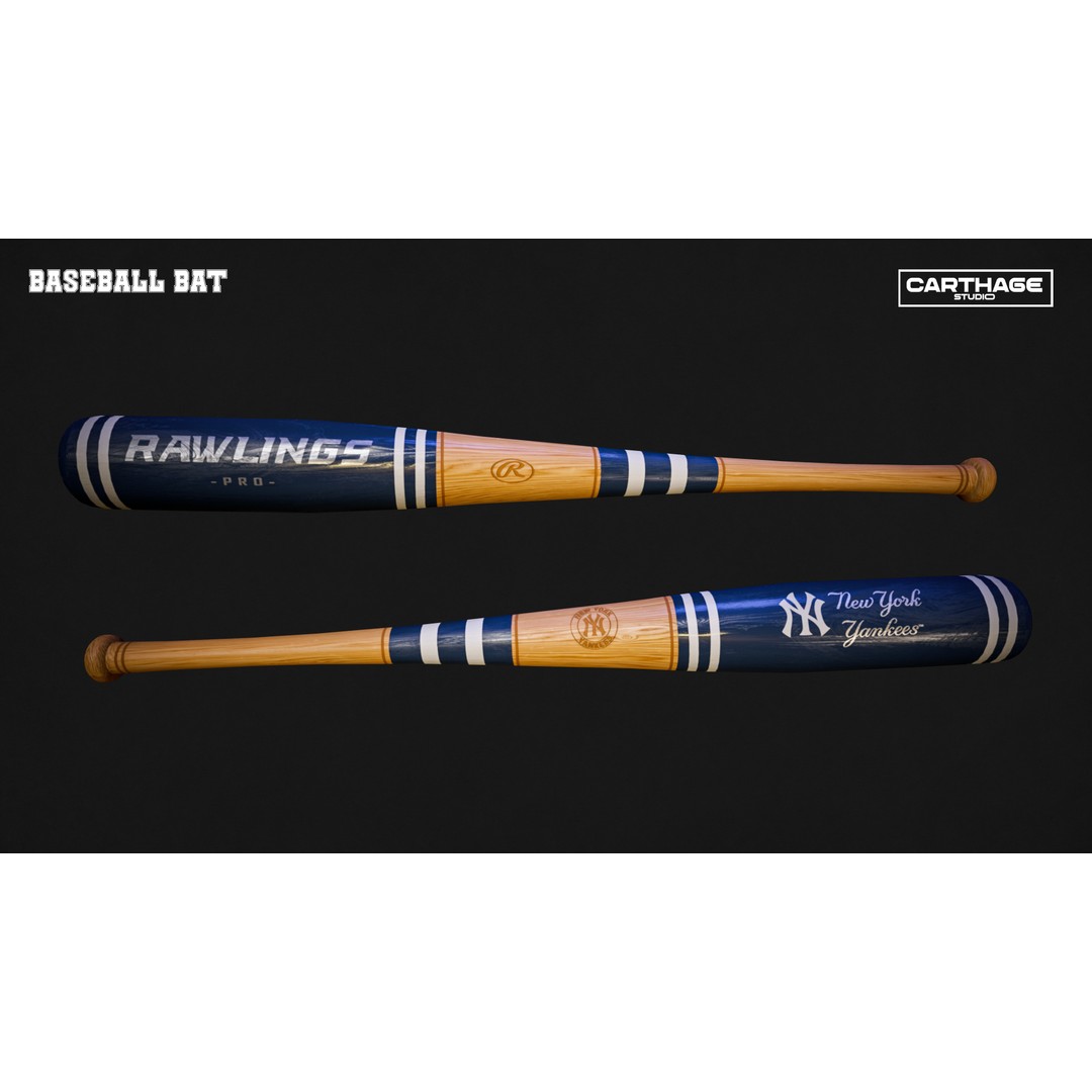 New York Yankees Character 3D Model – Low Poly Rigged Baseball Player - View 12