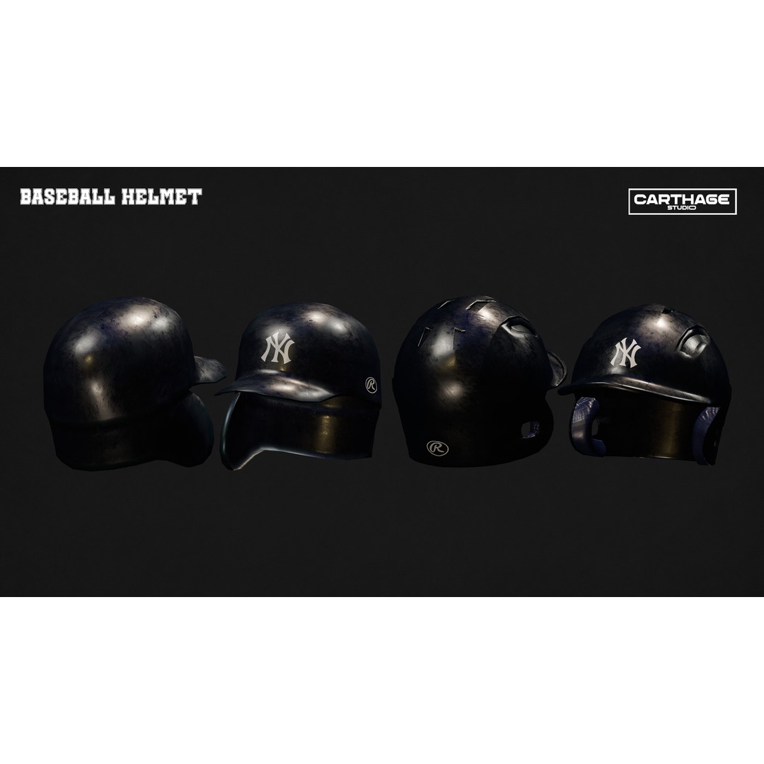 New York Yankees Character 3D Model – Low Poly Rigged Baseball Player - View 14