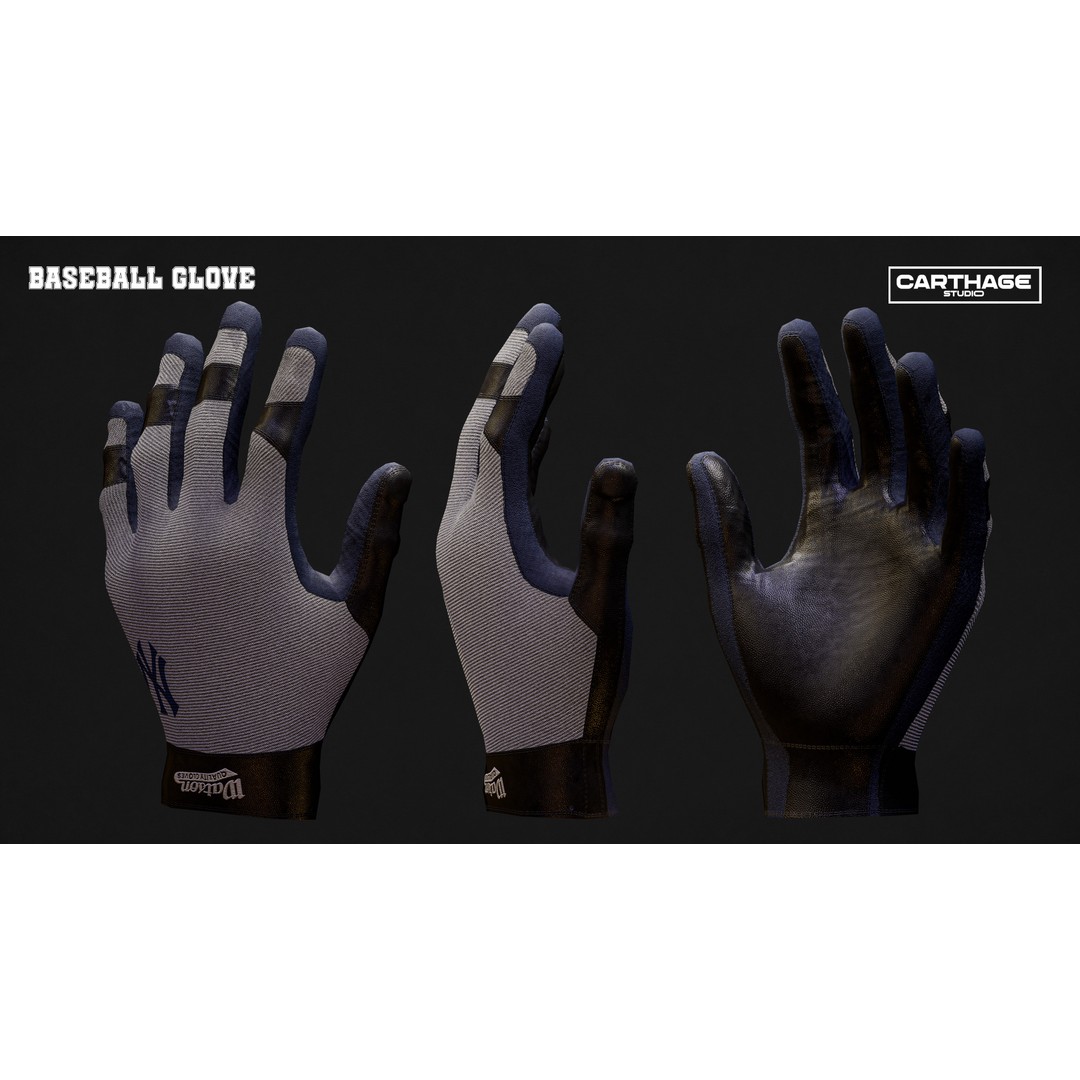 New York Yankees Character 3D Model – Low Poly Rigged Baseball Player - View 16