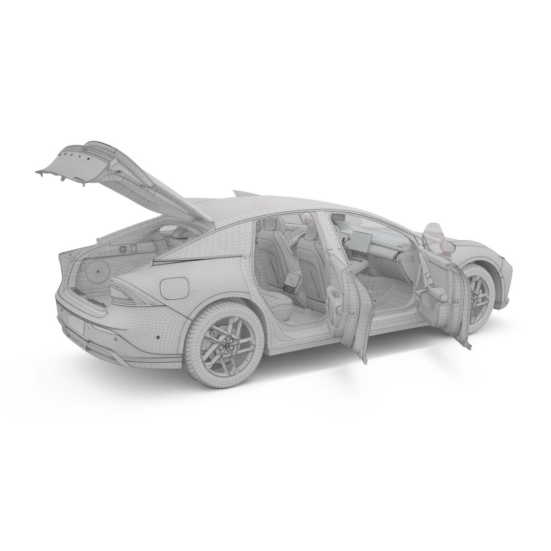 2025 Xpeng P7 Plus 3D Model – Realistic Sport Car, FBX, OBJ