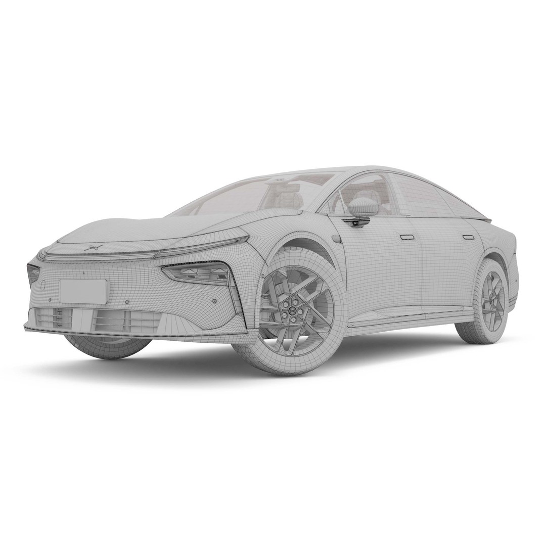 2025 Xpeng P7 Plus 3D Model – Realistic Sport Car, FBX, OBJ - View 19