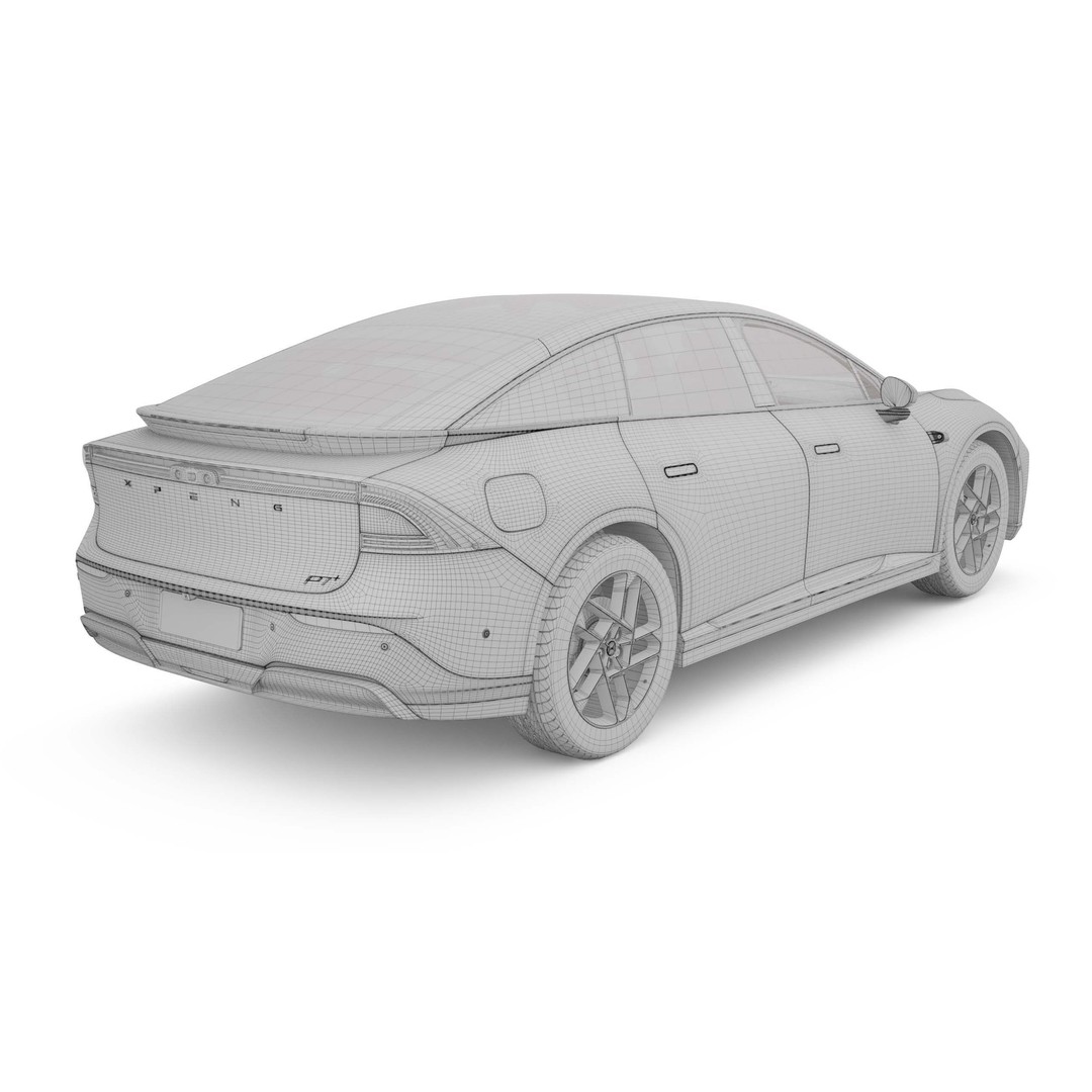 2025 Xpeng P7 Plus 3D Model – Realistic Sport Car, FBX, OBJ - View 20