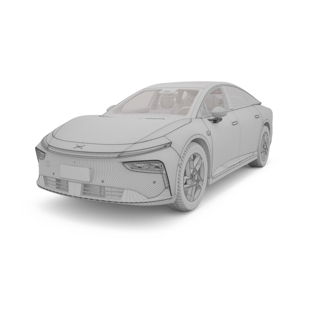 2025 Xpeng P7 Plus 3D Model – Realistic Sport Car, FBX, OBJ - View 21