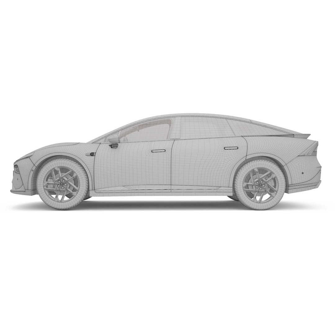 2025 Xpeng P7 Plus 3D Model – Realistic Sport Car, FBX, OBJ - View 23