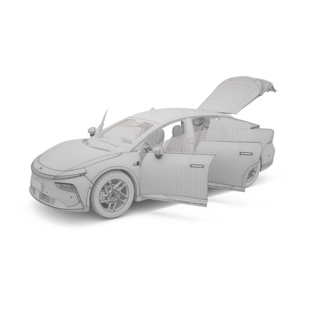2025 Xpeng P7 Plus 3D Model – Realistic Sport Car, FBX, OBJ - View 25