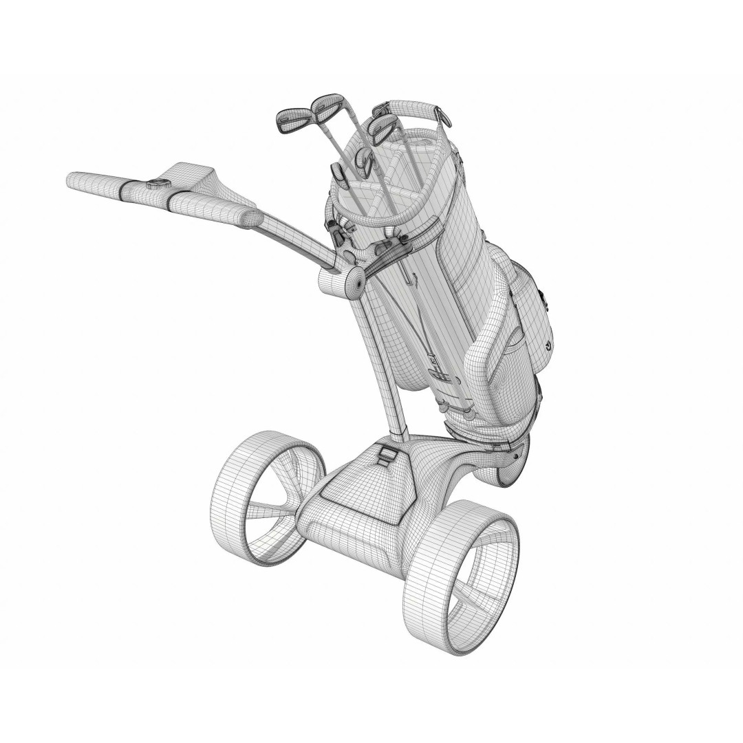 Motocaddy S1 Electric Golf Trolley 3D Model – Low Poly Game Asset, PBR Textures - View 12