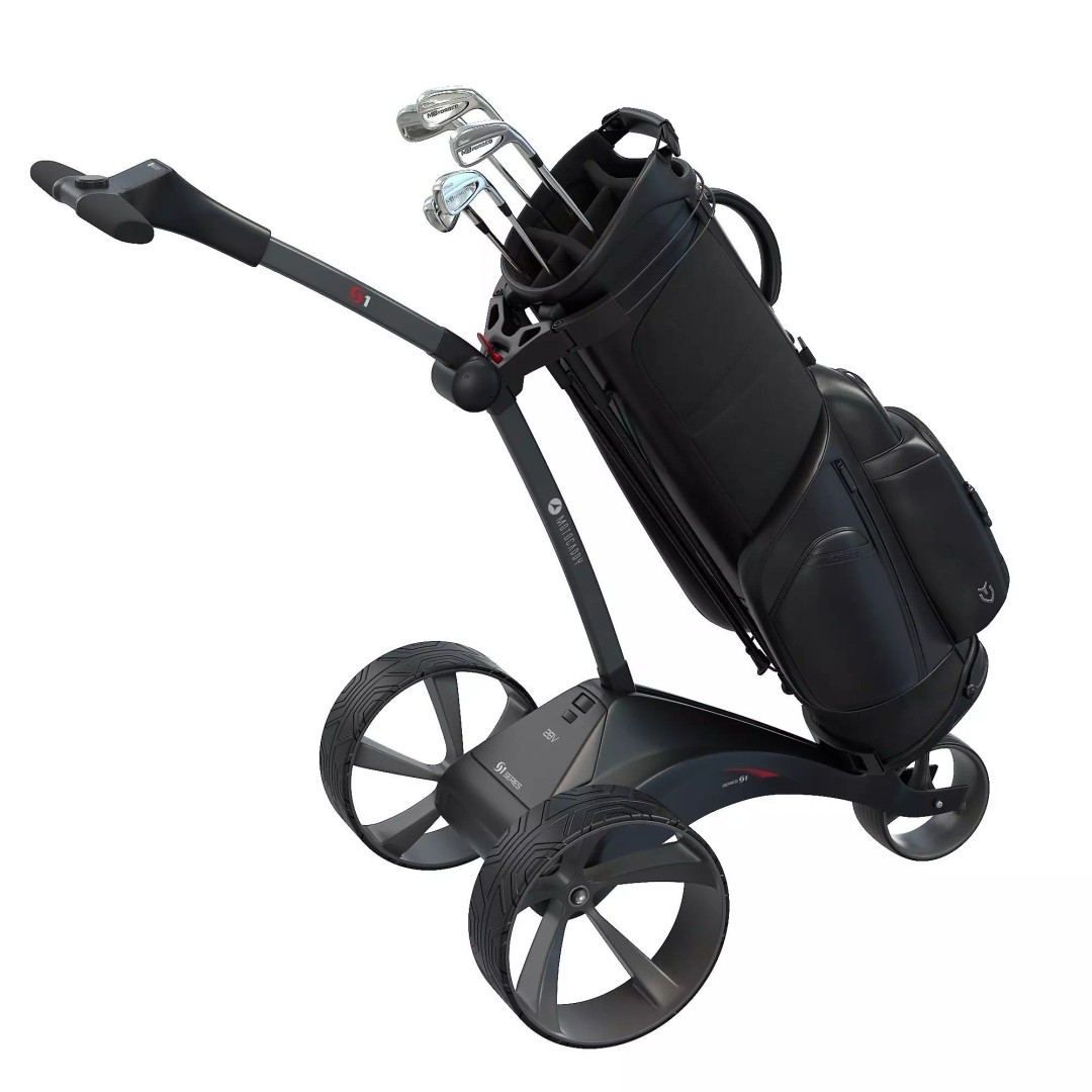 Motocaddy S1 Electric Golf Trolley 3D Model – Low Poly Game Asset, PBR Textures - View 4