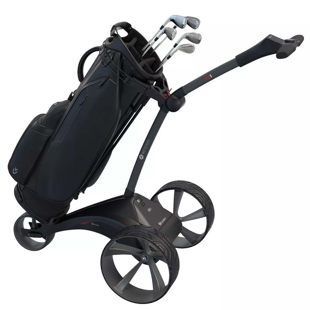Motocaddy S1 Electric Golf Trolley 3D Model – Low Poly Game Asset, PBR Textures - View 5